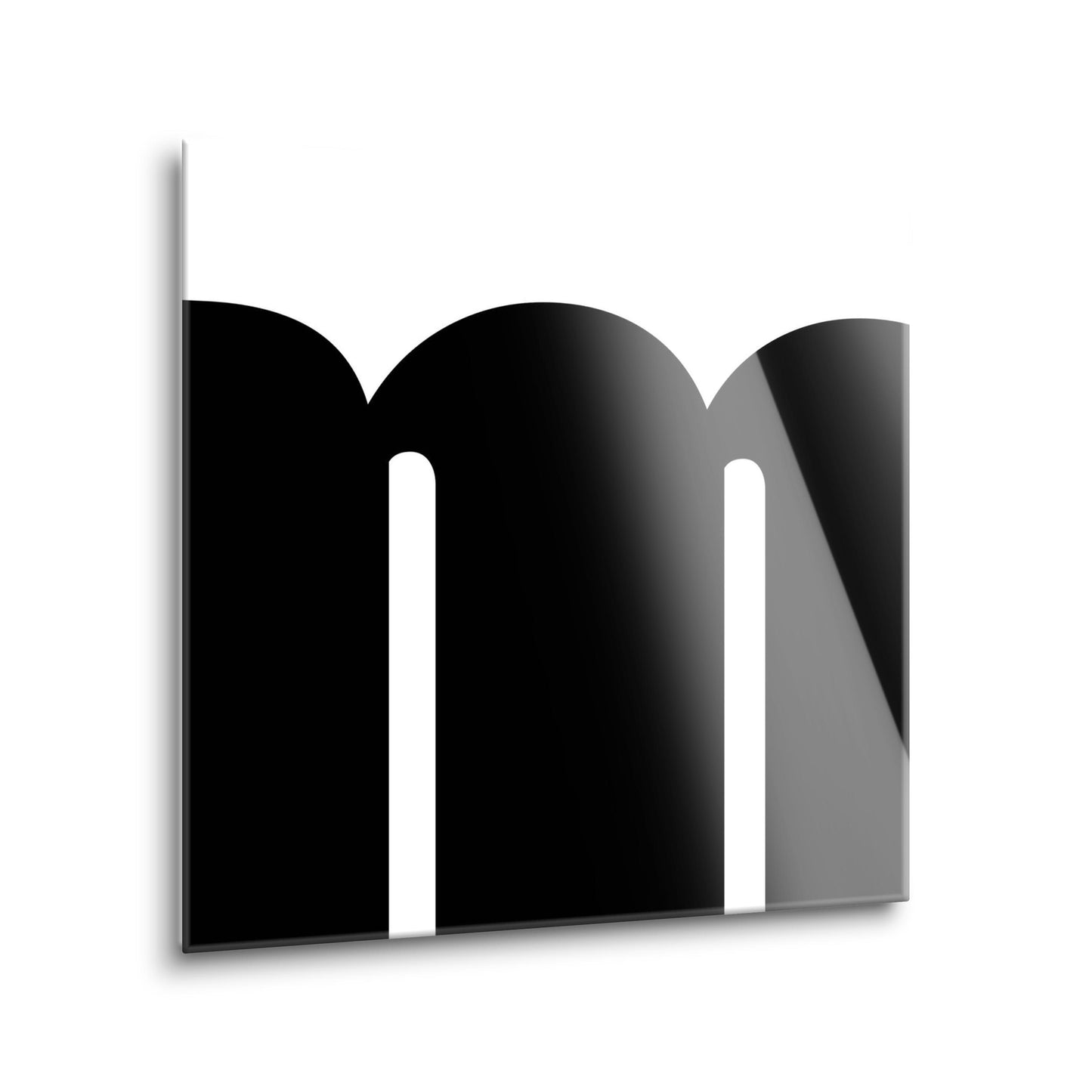 Fun Chunky Monogram M | Hi-Def Glass Art | Eaches | Min 2
