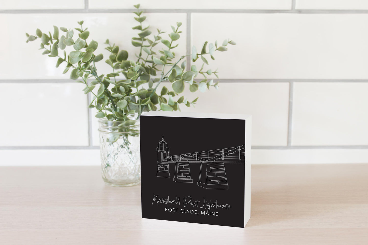 Black Marshall Point Lighthouse| Wood Block | Eaches | Min 4