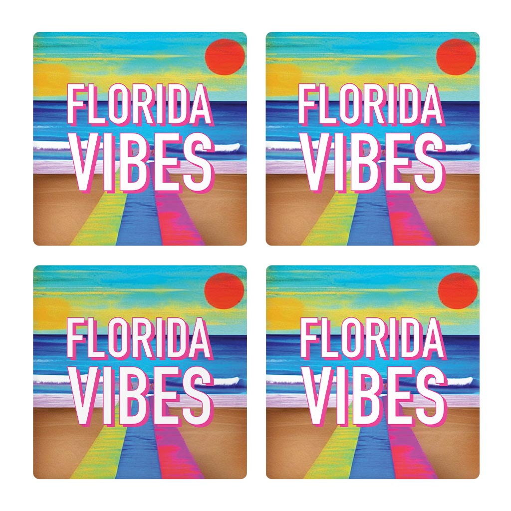Florida Vibes | Absorbent Coasters | Set of 4 | Min 2