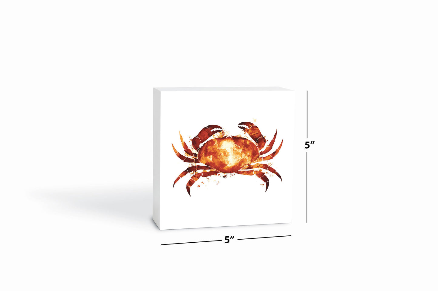 East Coast Water Color Crab | Wood Block | Eaches | Min 4