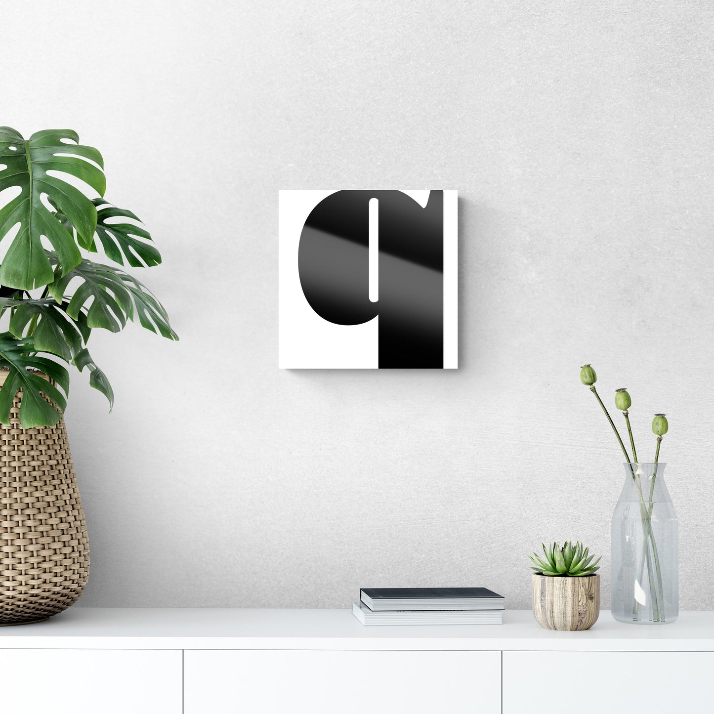 Fun Chunky Monogram Q | Hi-Def Glass Art | Eaches | Min 1
