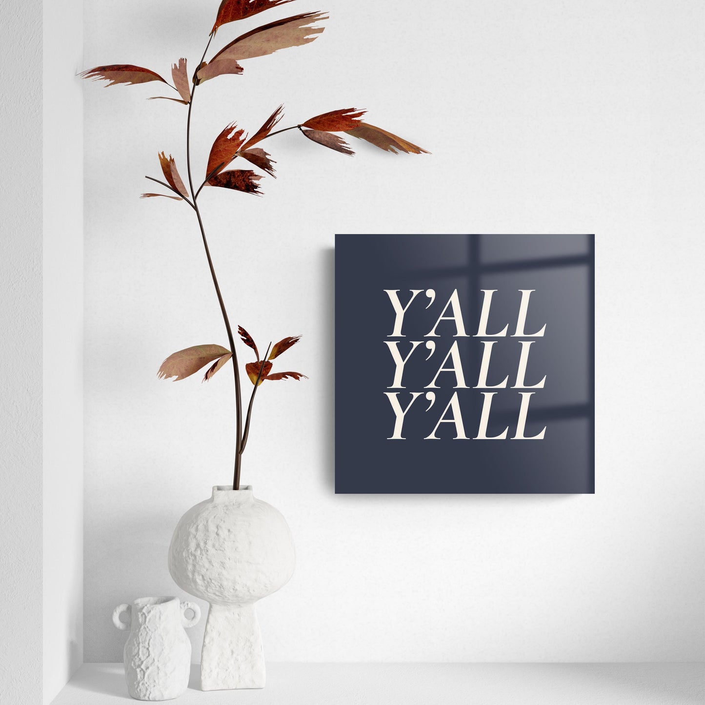 Modern Minimalist Texas Yall | Hi-Def Glass Art | Eaches | Min 2
