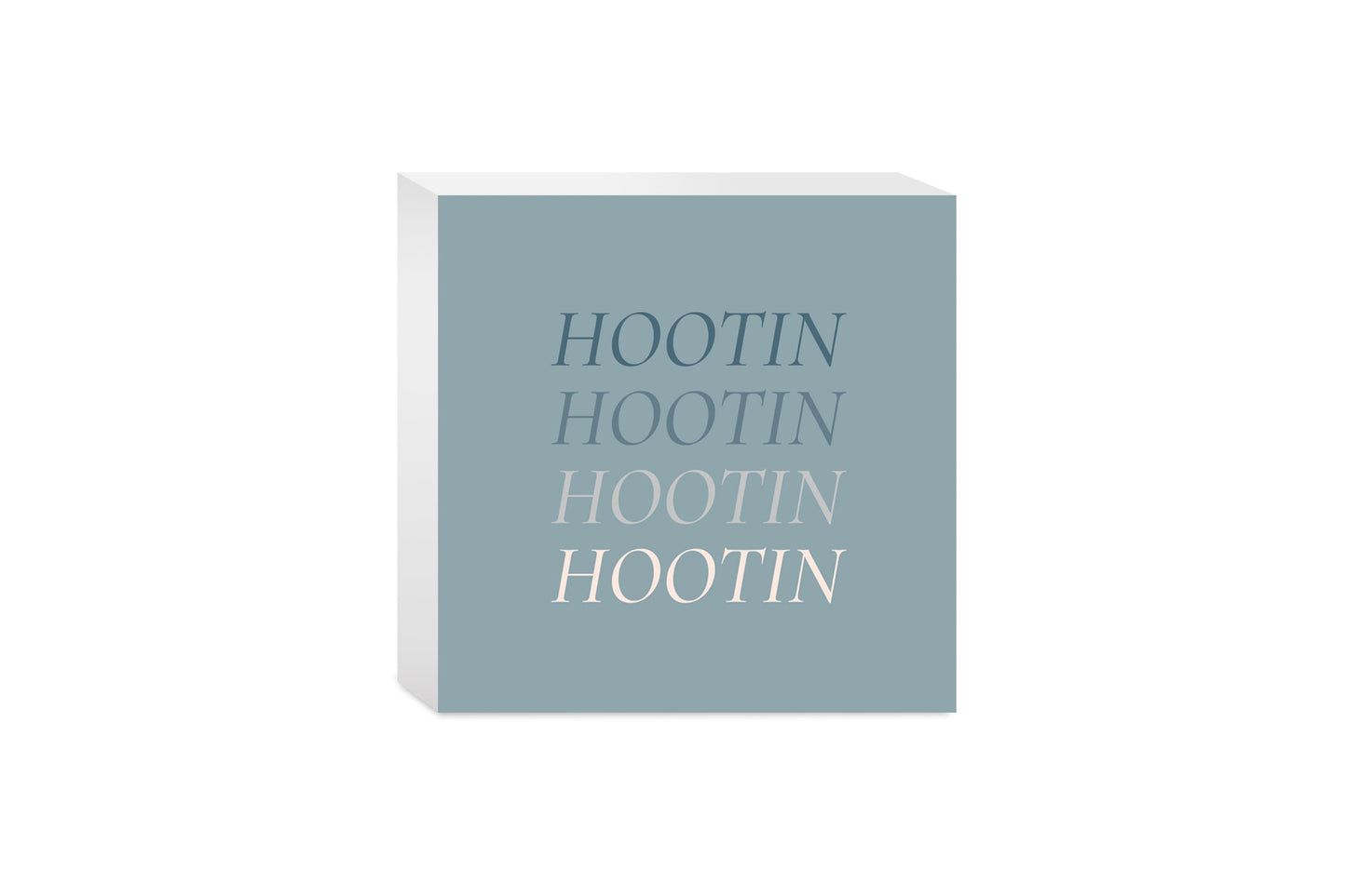 Modern Minimalist Arkansas Hootin | Wood Block | Eaches | Min 4