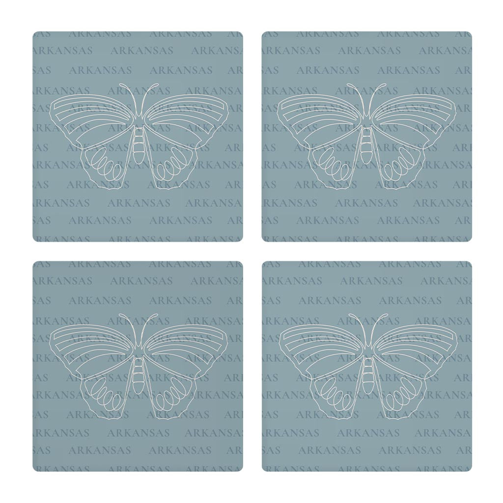 Modern Minimalist Arkansas Diana Fritillary Butterfly | Absorbent Coasters | Set of 4 | Min 2