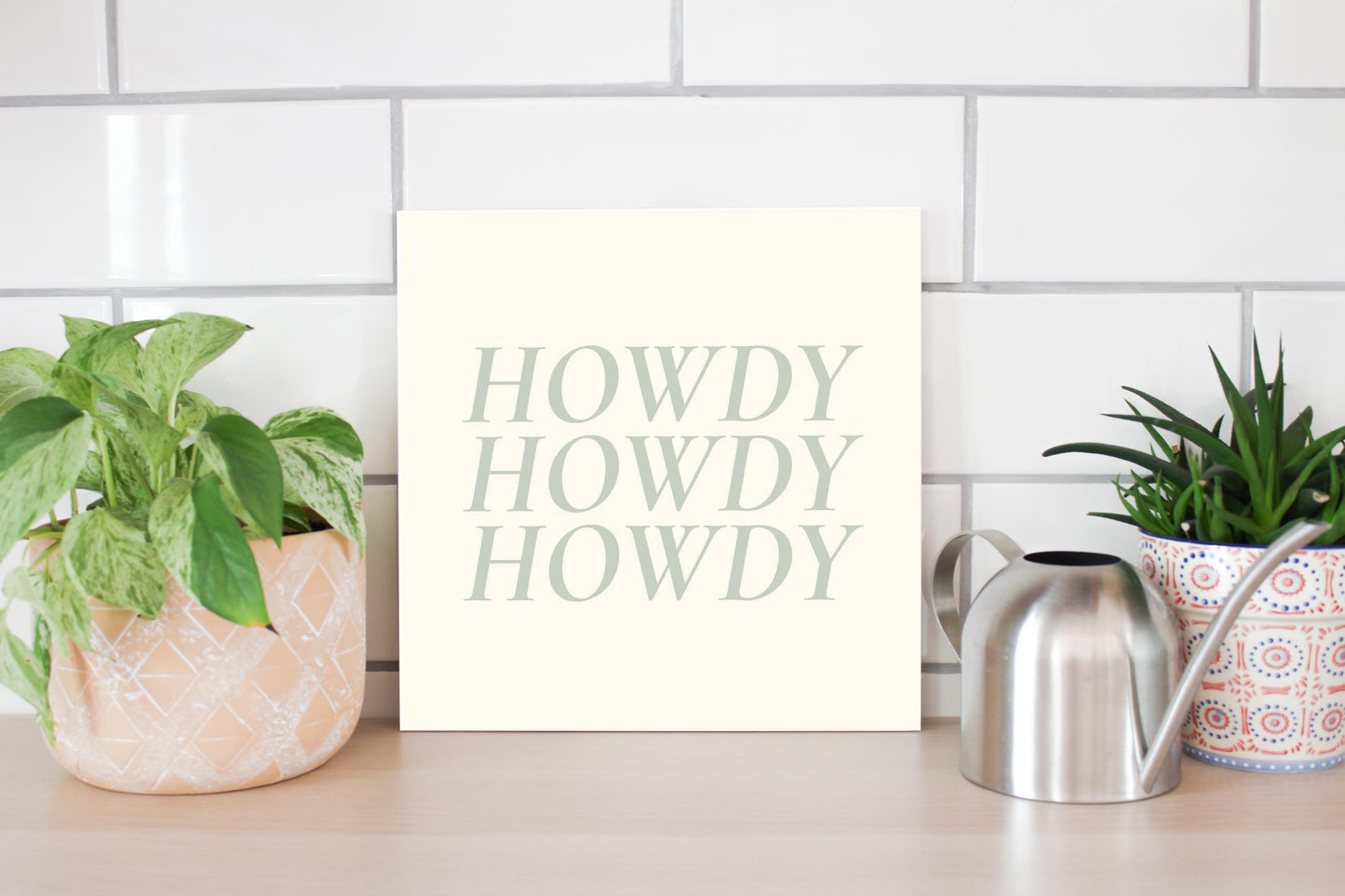 Modern Minimalist Oklahoma Howdy | Wood Sign | Eaches | Min 2