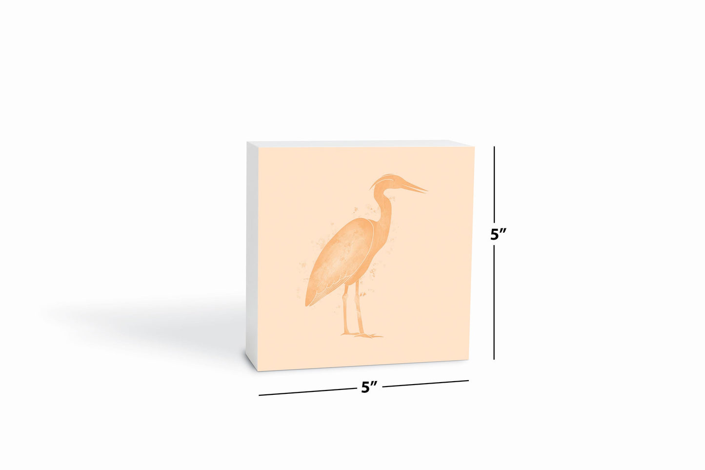 Louisiana Colorful Water Color Heron | Wood Block | Eaches | Min 4