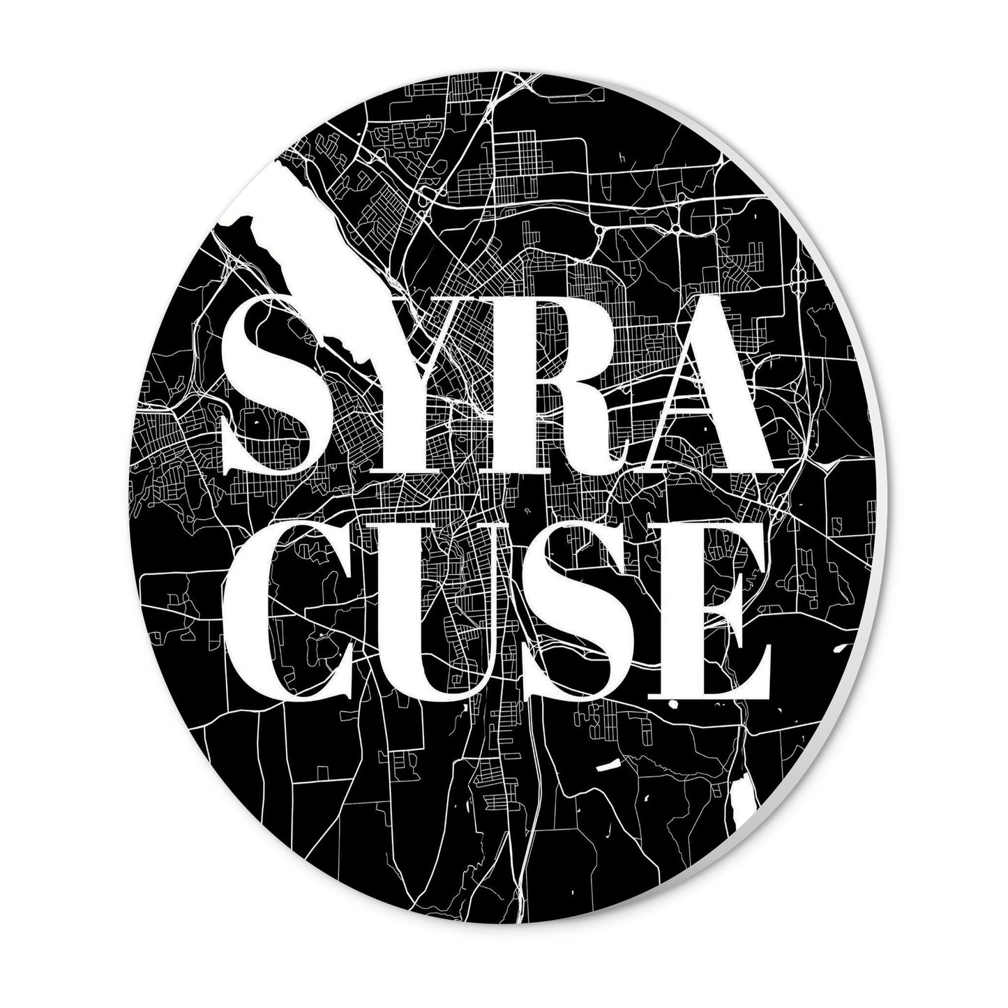 Minimalistic B&W New York Syracuse Map | Wood Sign | Eaches | Min 1