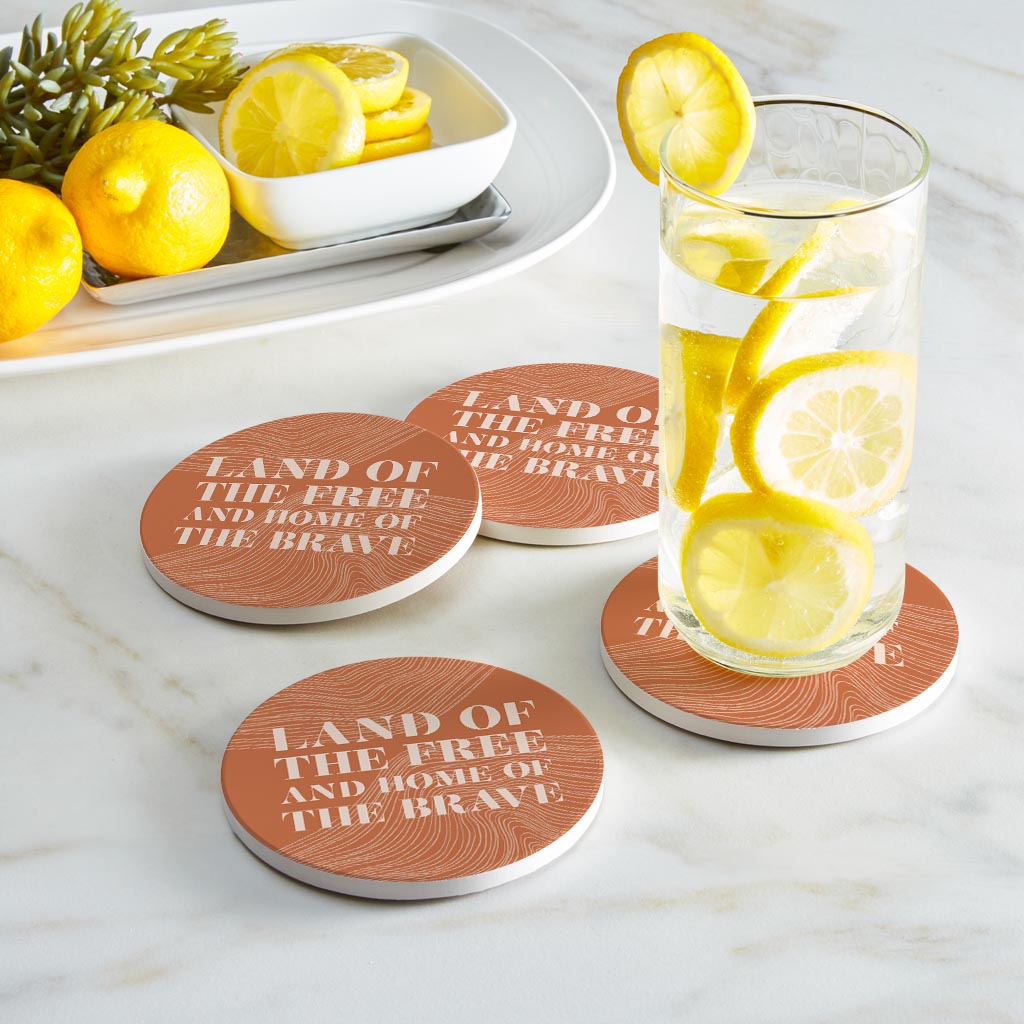 Modern Minimalist New York Free Brave | Absorbent Coasters | Set of 4 | Min 2
