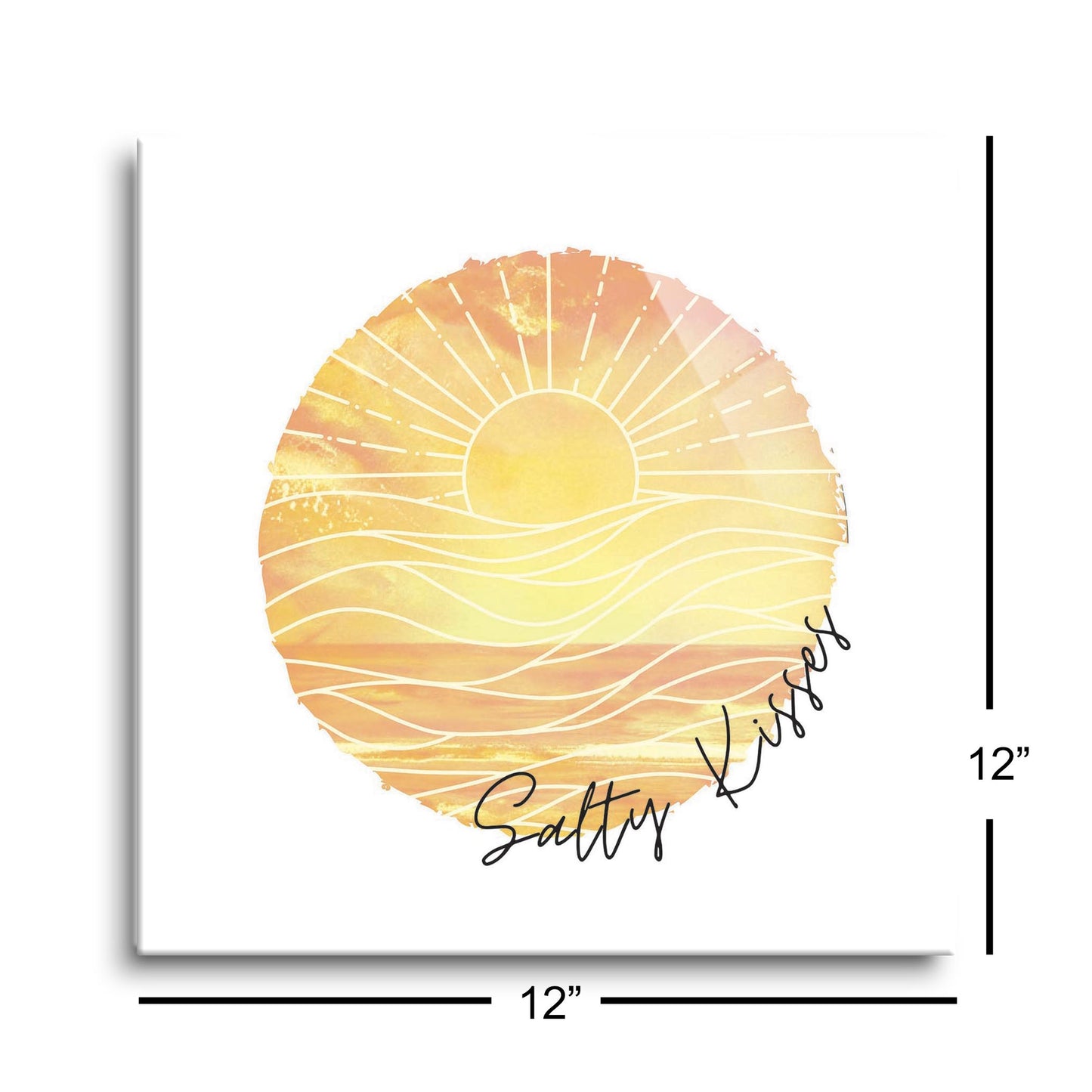 Salty Kisses Orange Art | Hi-Def Glass Art | Eaches | Min 1