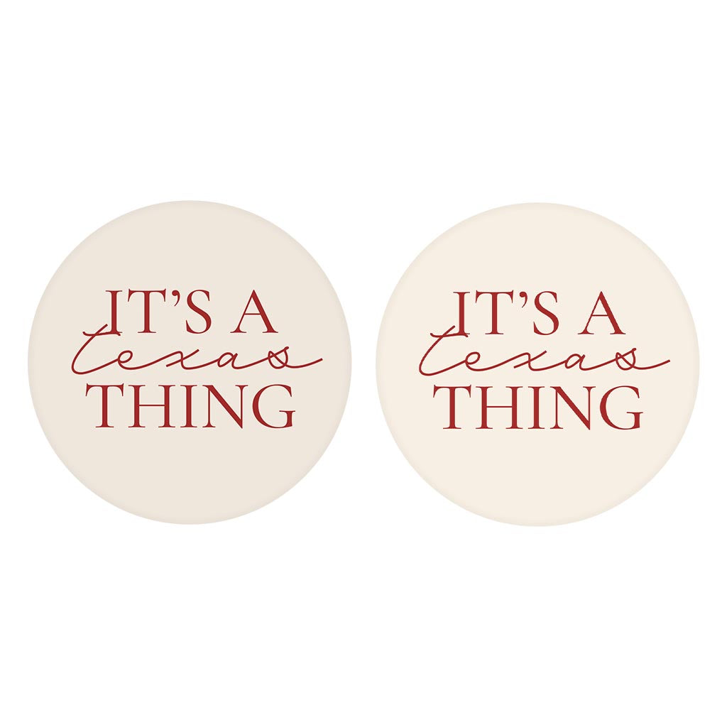 Modern Minimalist Texas It S A Texas Thing | Absorbent Car Coasters | Set of 2 | Min 4