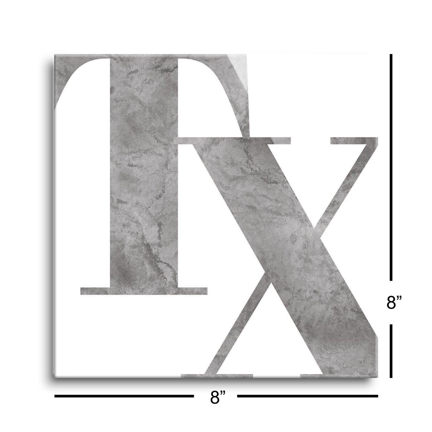 Modern White Texas Initials | Hi-Def Glass Art | Eaches | Min 2