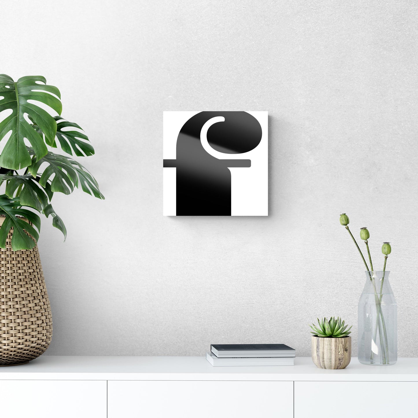 Fun Chunky Monogram F | Hi-Def Glass Art | Eaches | Min 1