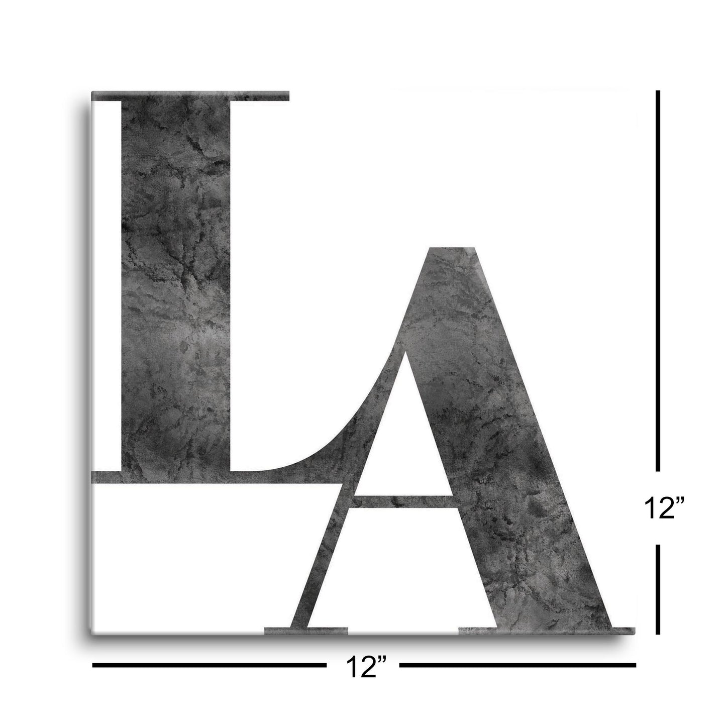 Modern White Louisiana Initials | Hi-Def Glass Art | Eaches | Min 1