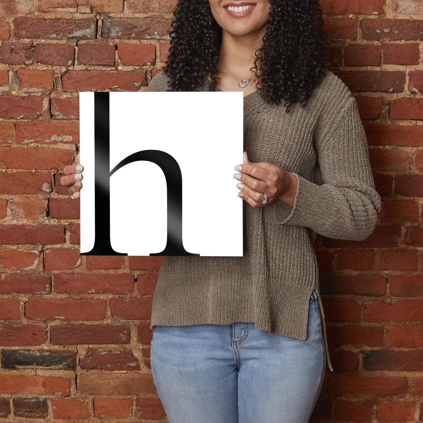 Minimal Monogram H | Hi-Def Glass Art | Eaches | Min 1