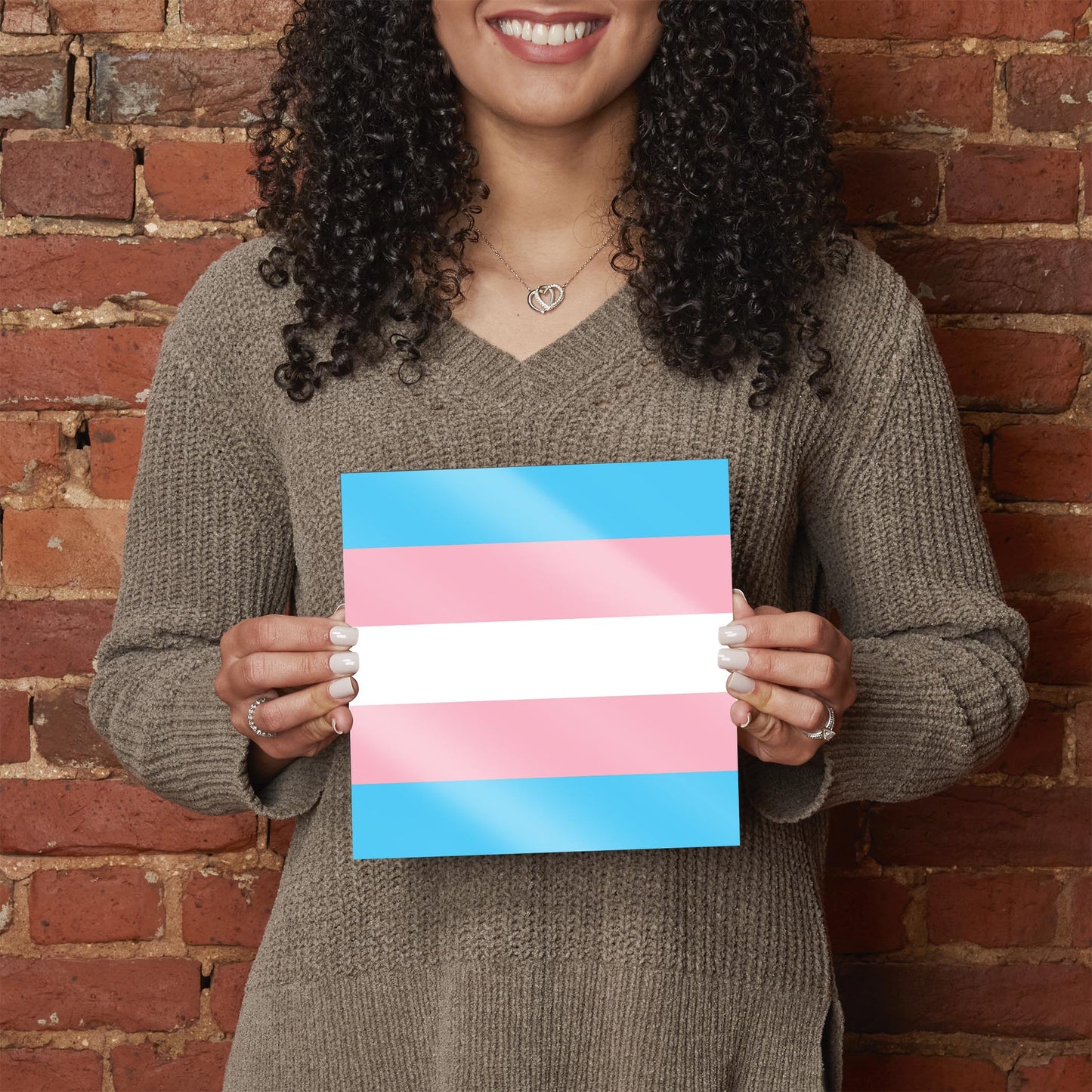 Transgender Pride Flag Colors | Hi-Def Glass Art | Eaches | Min 2