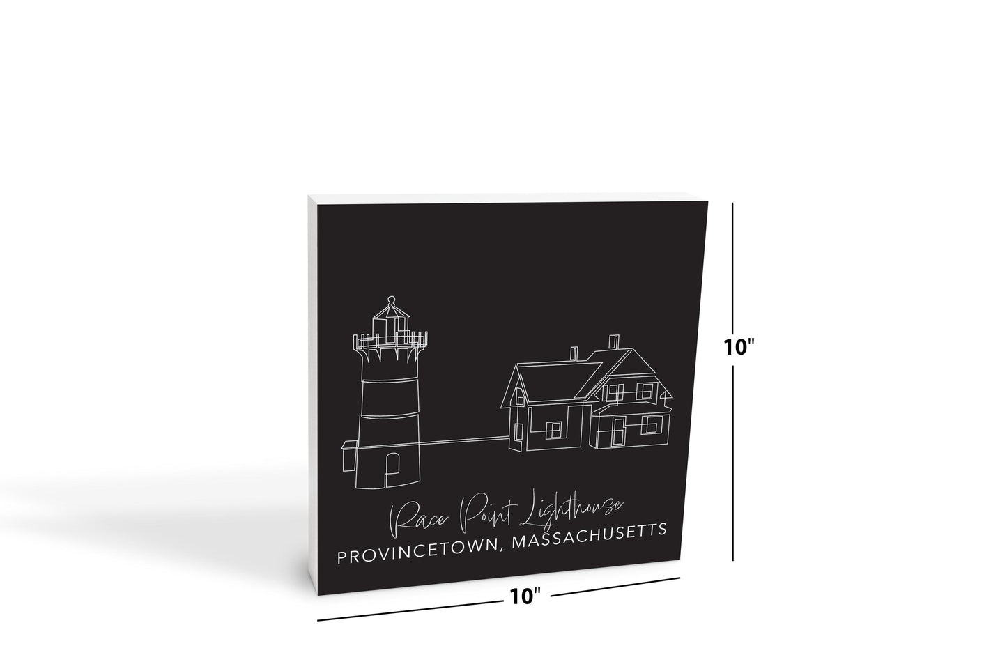 Black Race Point Lighthouse | Wood Block | Eaches | Min 2