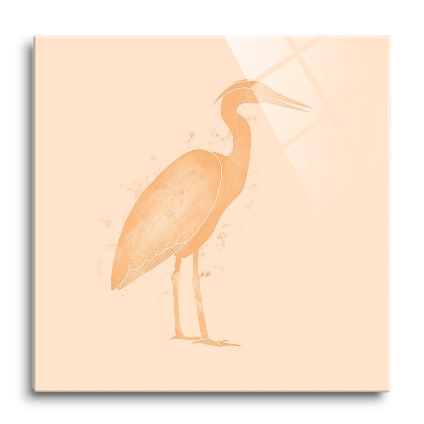 Louisiana Colorful Water Color Heron | Hi-Def Glass Art | Eaches | Min 1