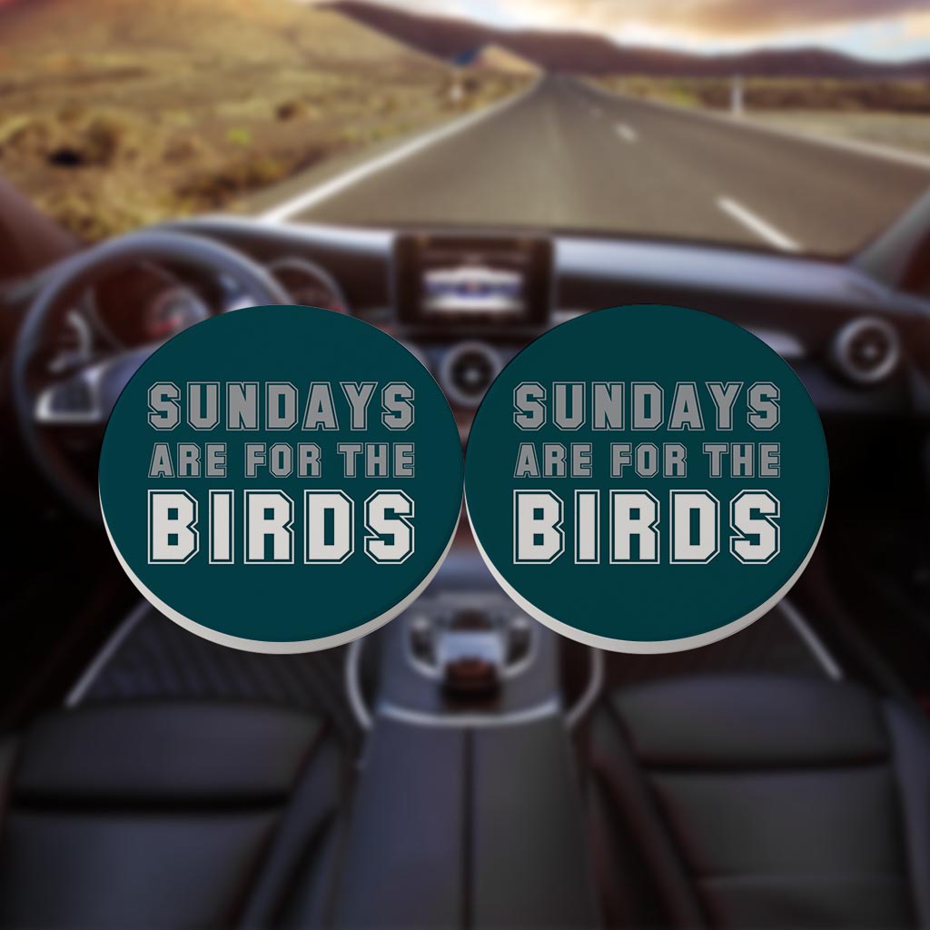 Modern Minimalist Pennsylvania Bird Sundays | Absorbent Car Coasters | Set of 2 | Min 4