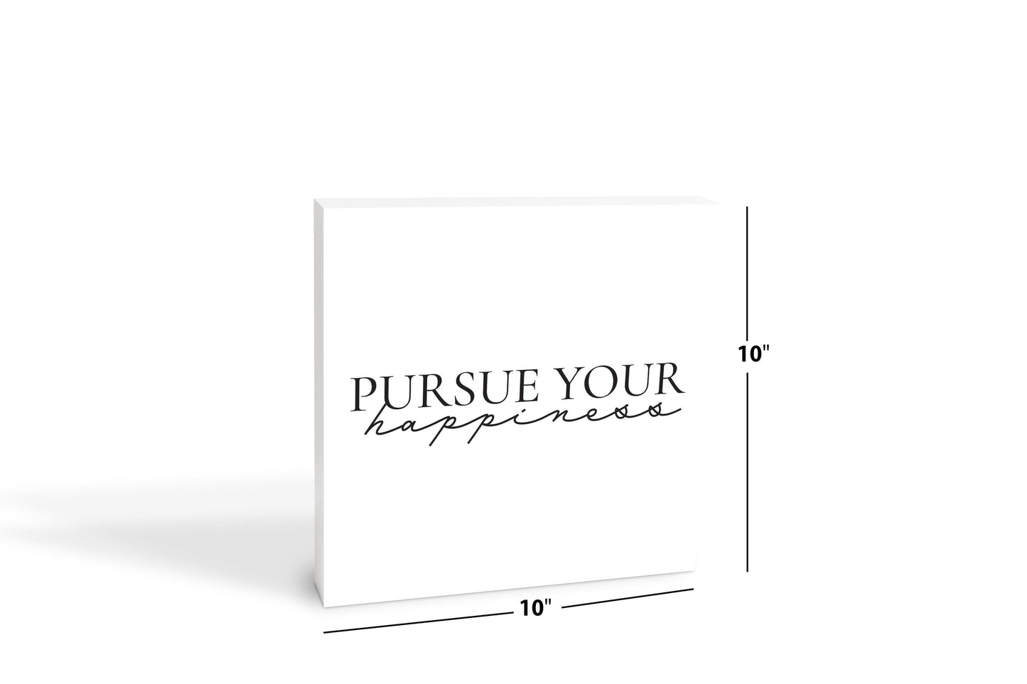 Minimalistic B&W Pennsylvania Happiness Quip | Wood Block | Eaches | Min 2