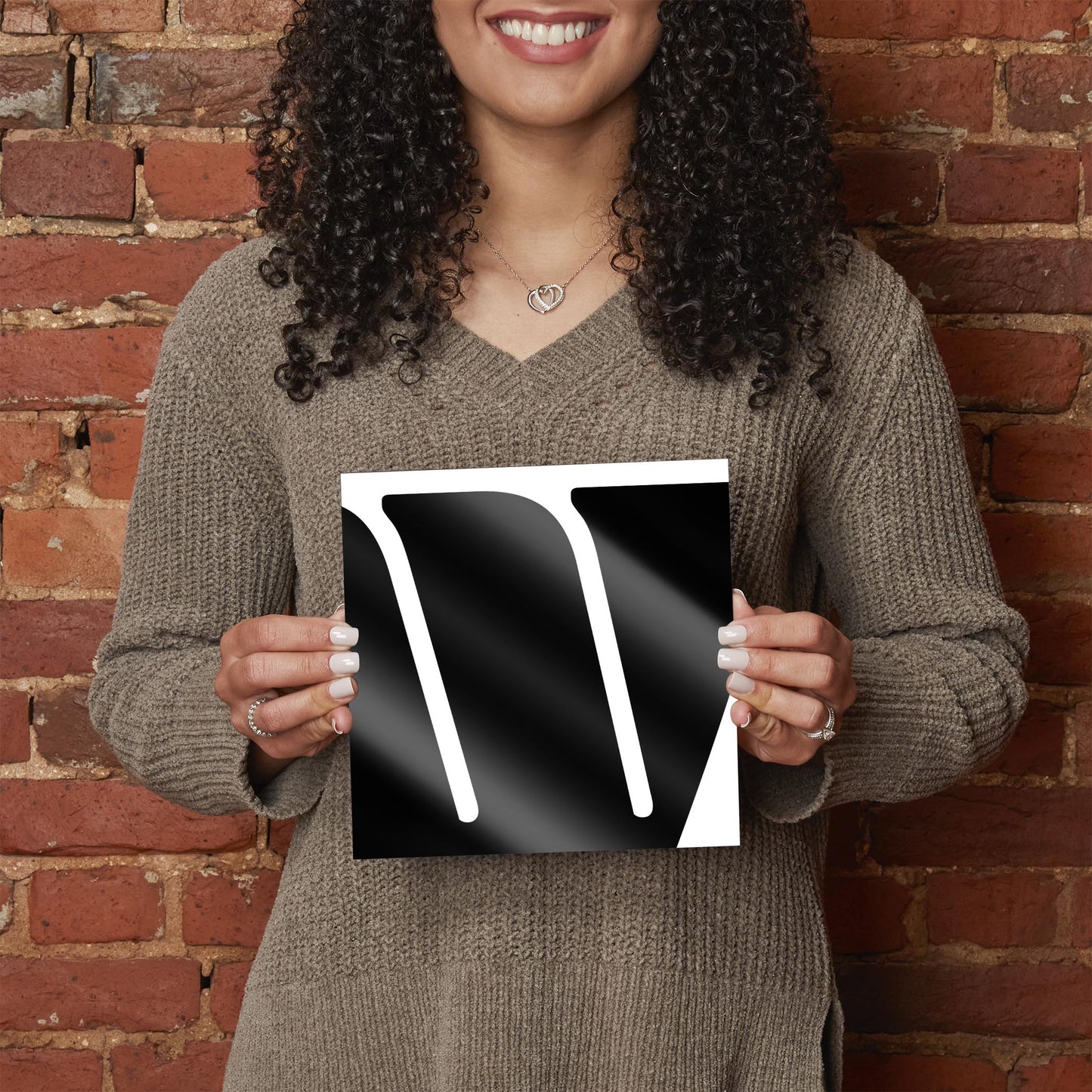 Fun Chunky Monogram W | Hi-Def Glass Art | Eaches | Min 2