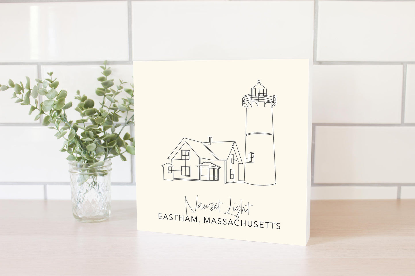 Cream Nauset Light | Wood Block | Eaches | Min 2