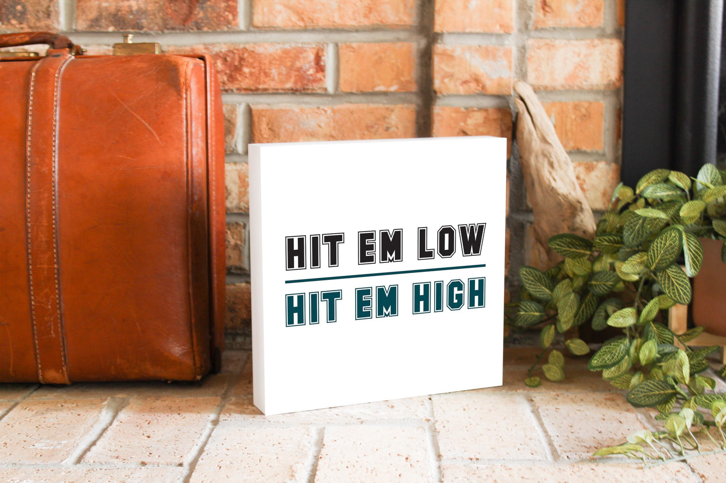 Modern Minimalist Pennsylvania Hit Em High | Wood Block | Eaches | Min 2