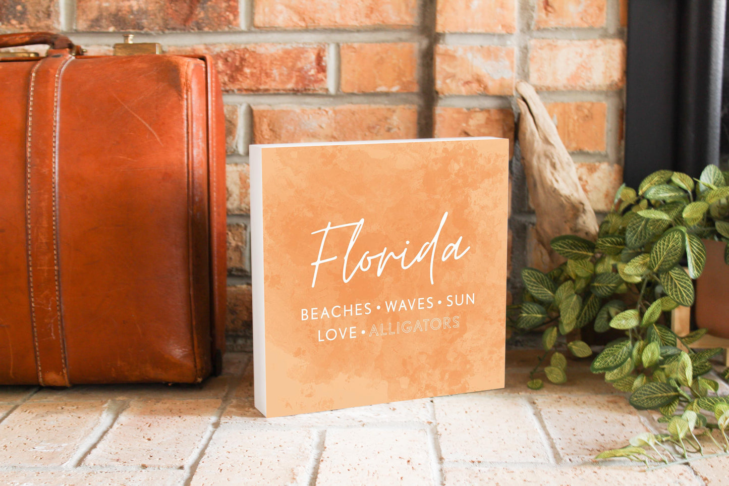 Florida Meaning Orange | Wood Block | Eaches | Min 2