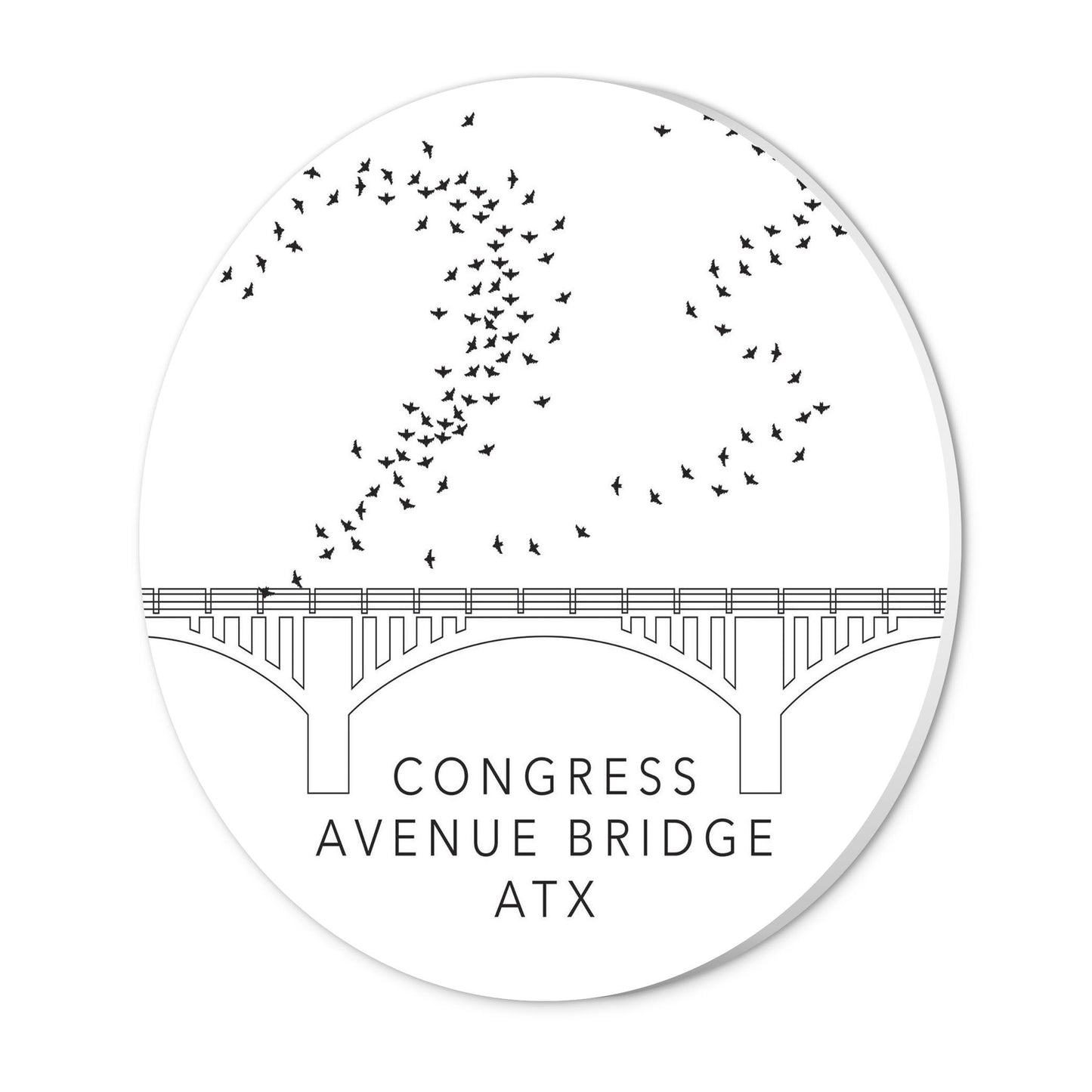 Minimalist B&W Texas Austin Congress Avenue Bridge | Wood Sign | Eaches | Min 1