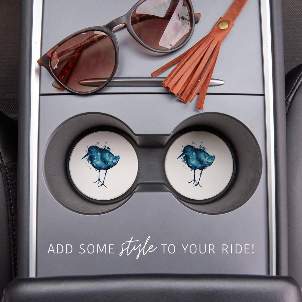 East Coast Water Color Sand Piper| Absorbent Car Coasters | Set of 2 | Min 4