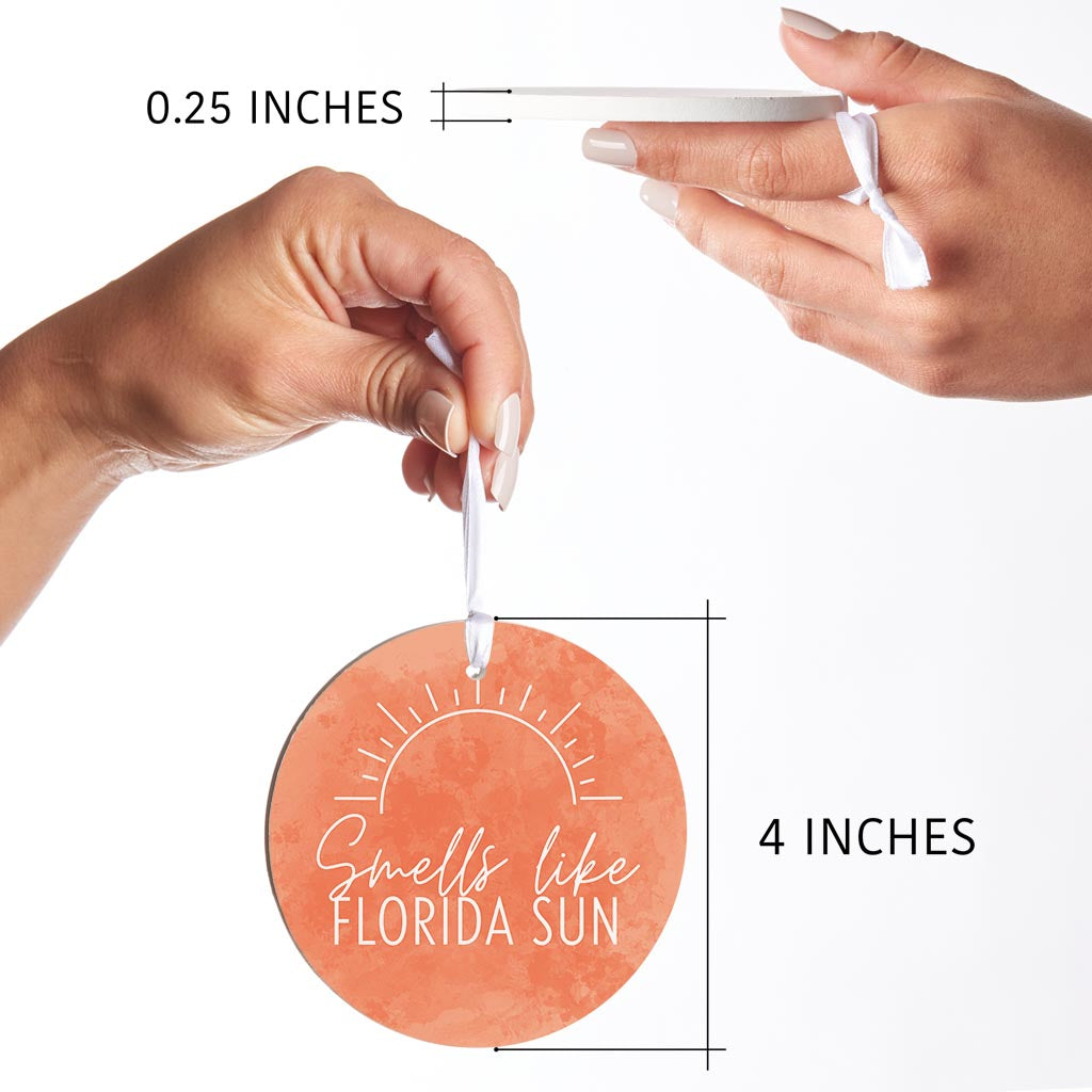 Smells Like Florida Sun Pink | Wood Ornament | Eaches | Min 6