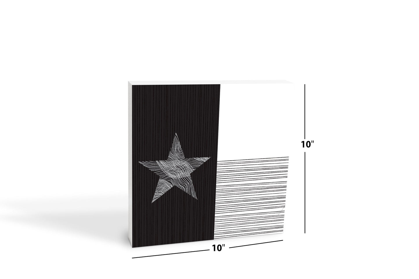 Modern Texas State Flag Abstract Lines | Wood Block | Eaches | Min 2