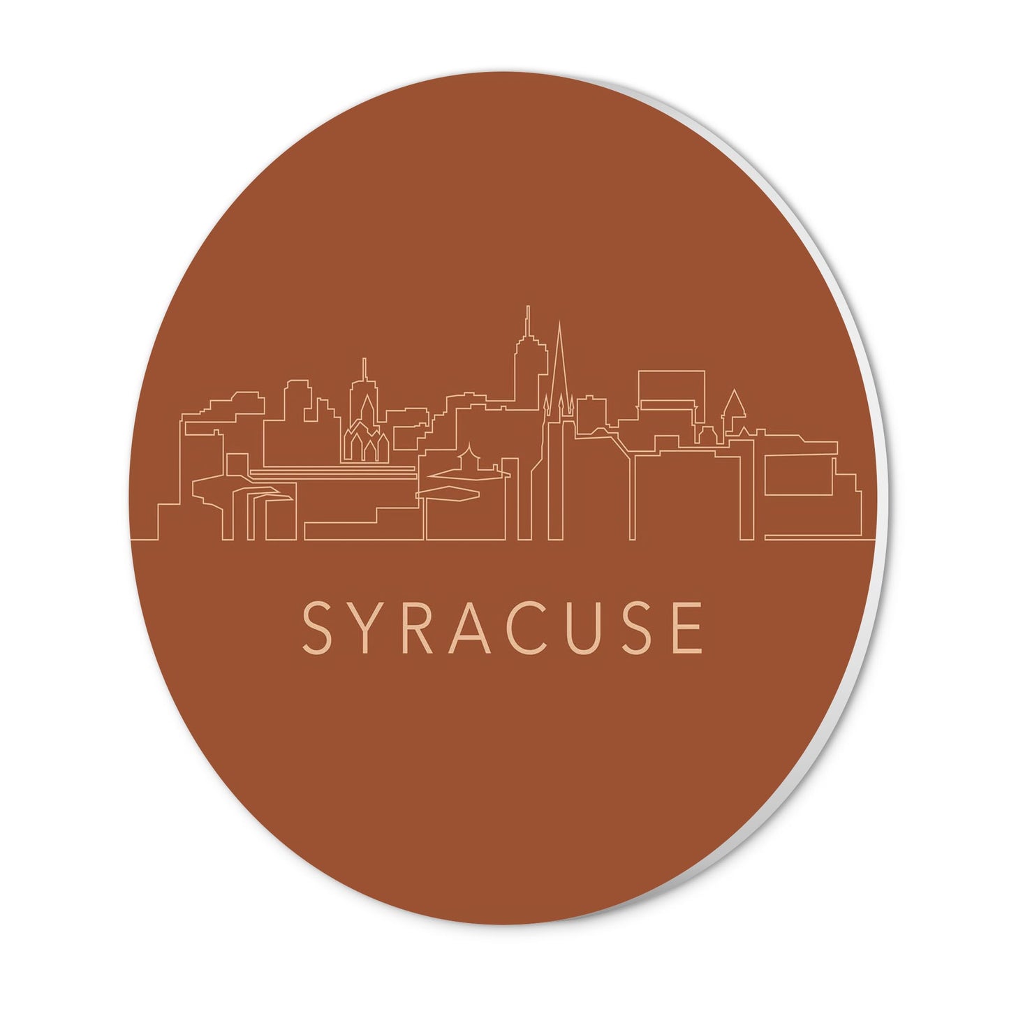 Modern Minimalist New York Syracuse Skyline | Wood Sign | Eaches | Min 1