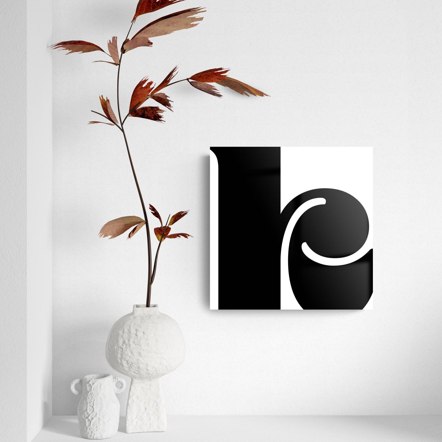 Fun Chunky Monogram K | Hi-Def Glass Art | Eaches | Min 2