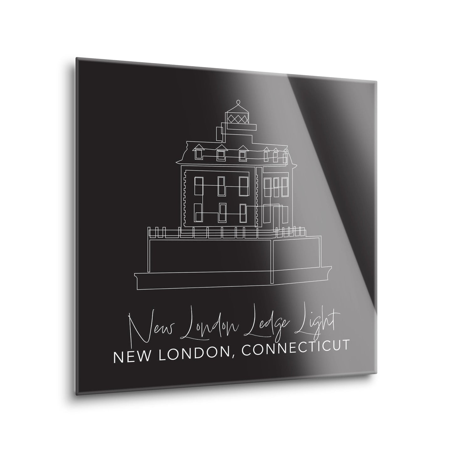 Black New London Lodge Light | Hi-Def Glass Art | Eaches | Min 2