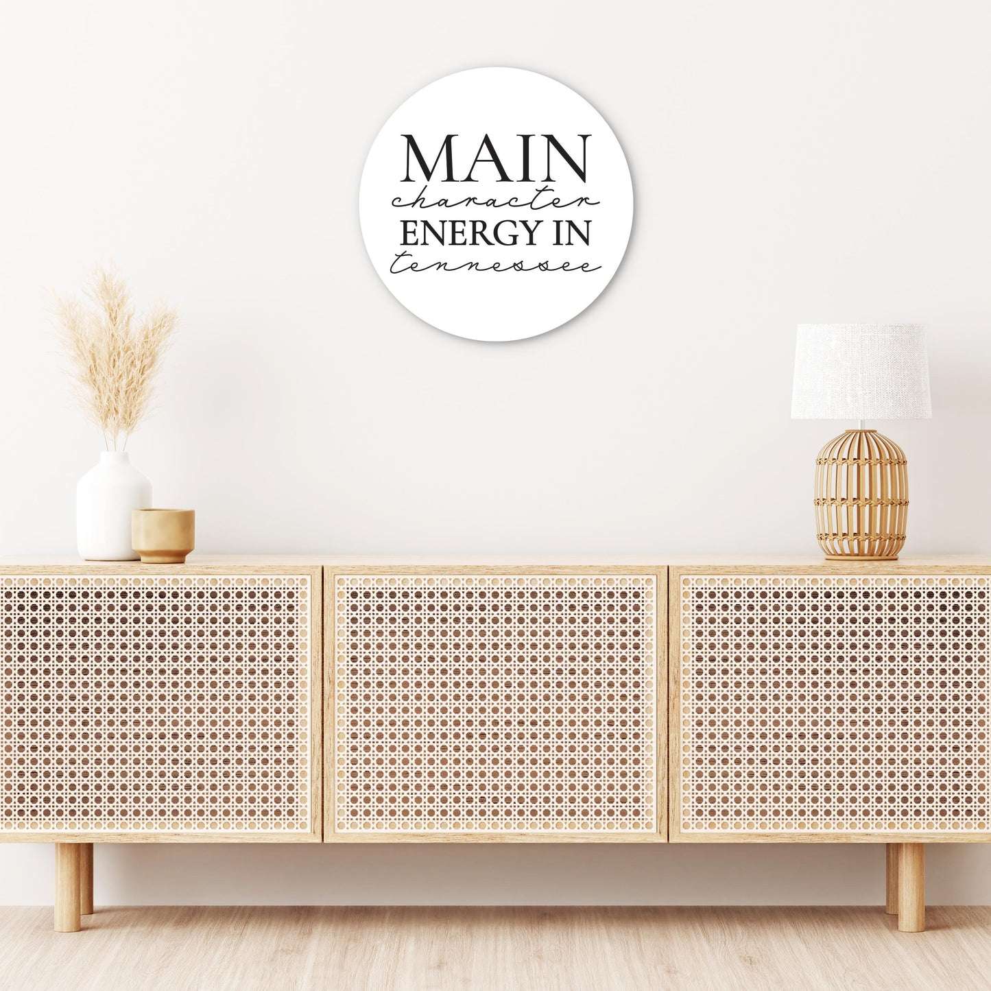 Minimalist B&W Tennessee Main Character Energy | Wood Sign | Eaches | Min 1