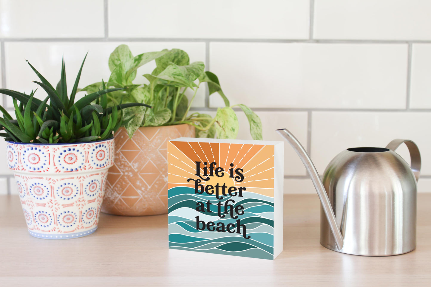 Life Is Better At The Beach | Wood Block | Eaches | Min 4