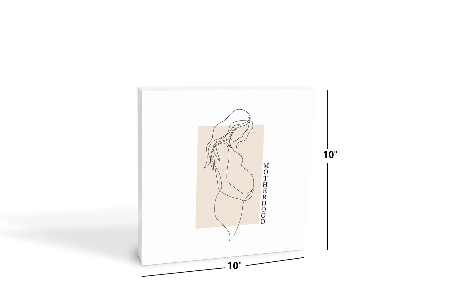 Modern Minimalist Mothers Day Pregnancy | Wood Block | Eaches | Min 2