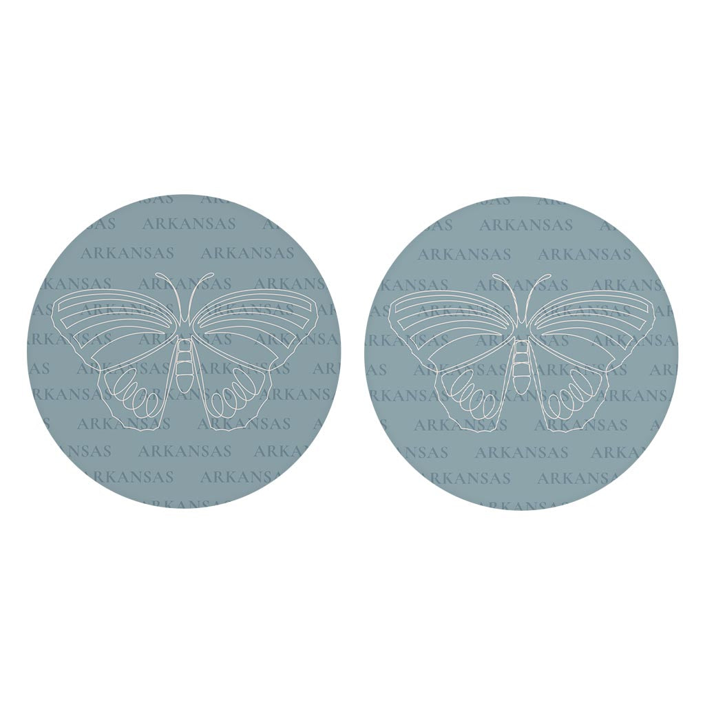 Modern Minimalist Ar Diana Fritillary Butterfly| Absorbent Car Coasters | Set of 2 | Min 4