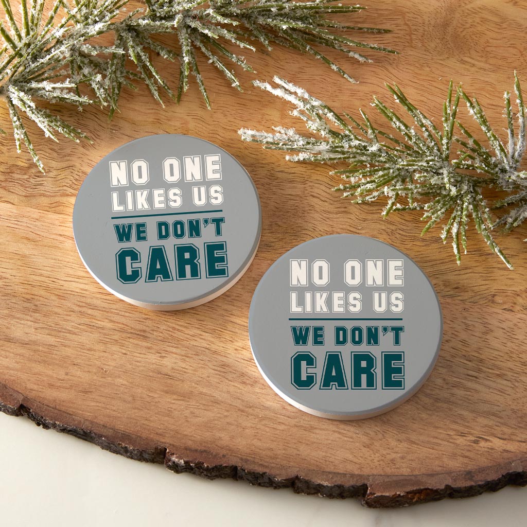 Modern Minimalist Pennsylvania We Dont Care| Absorbent Car Coasters | Set of 2 | Min 4