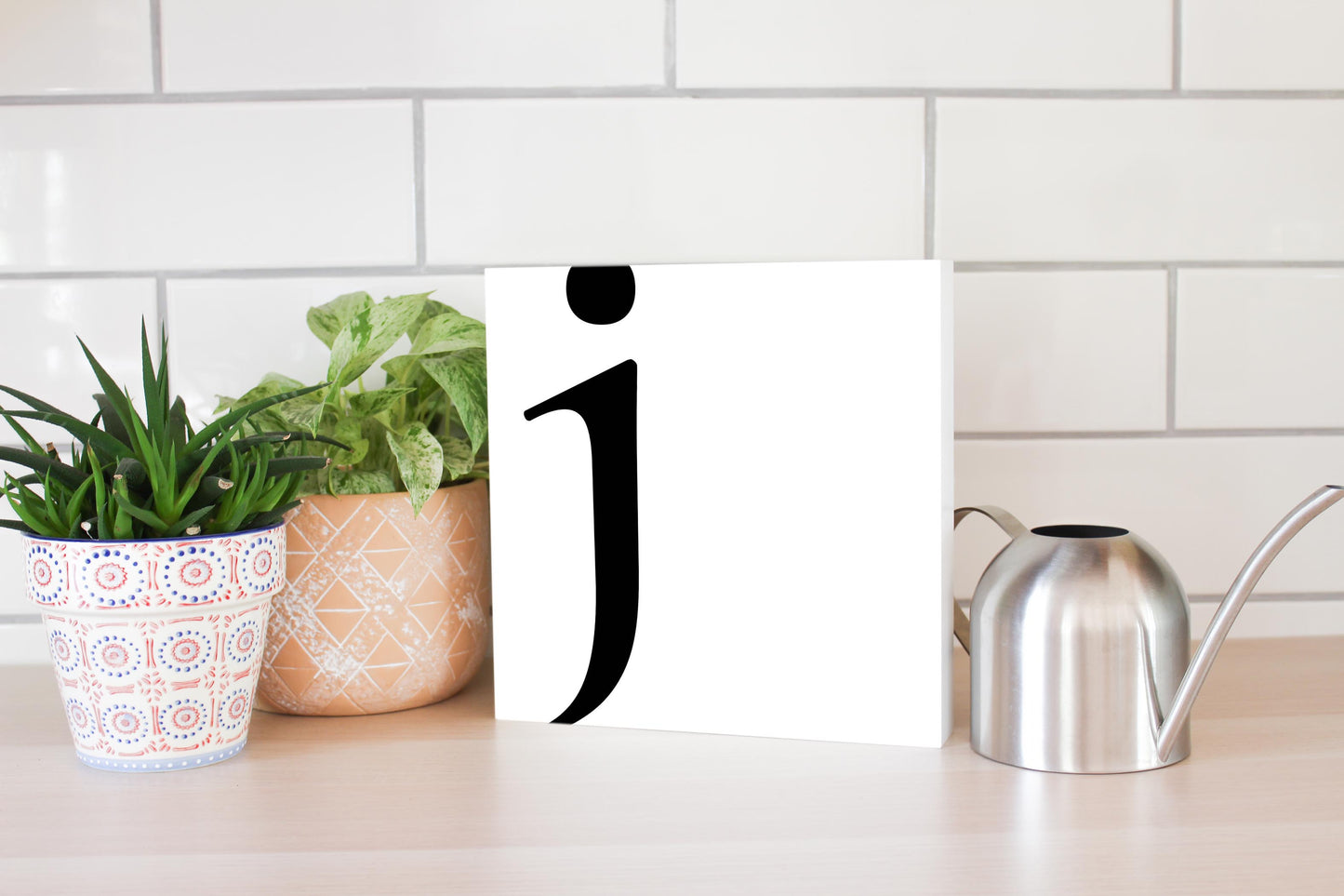 Minimal Monogram J | Wood Block | Eaches | Min 2