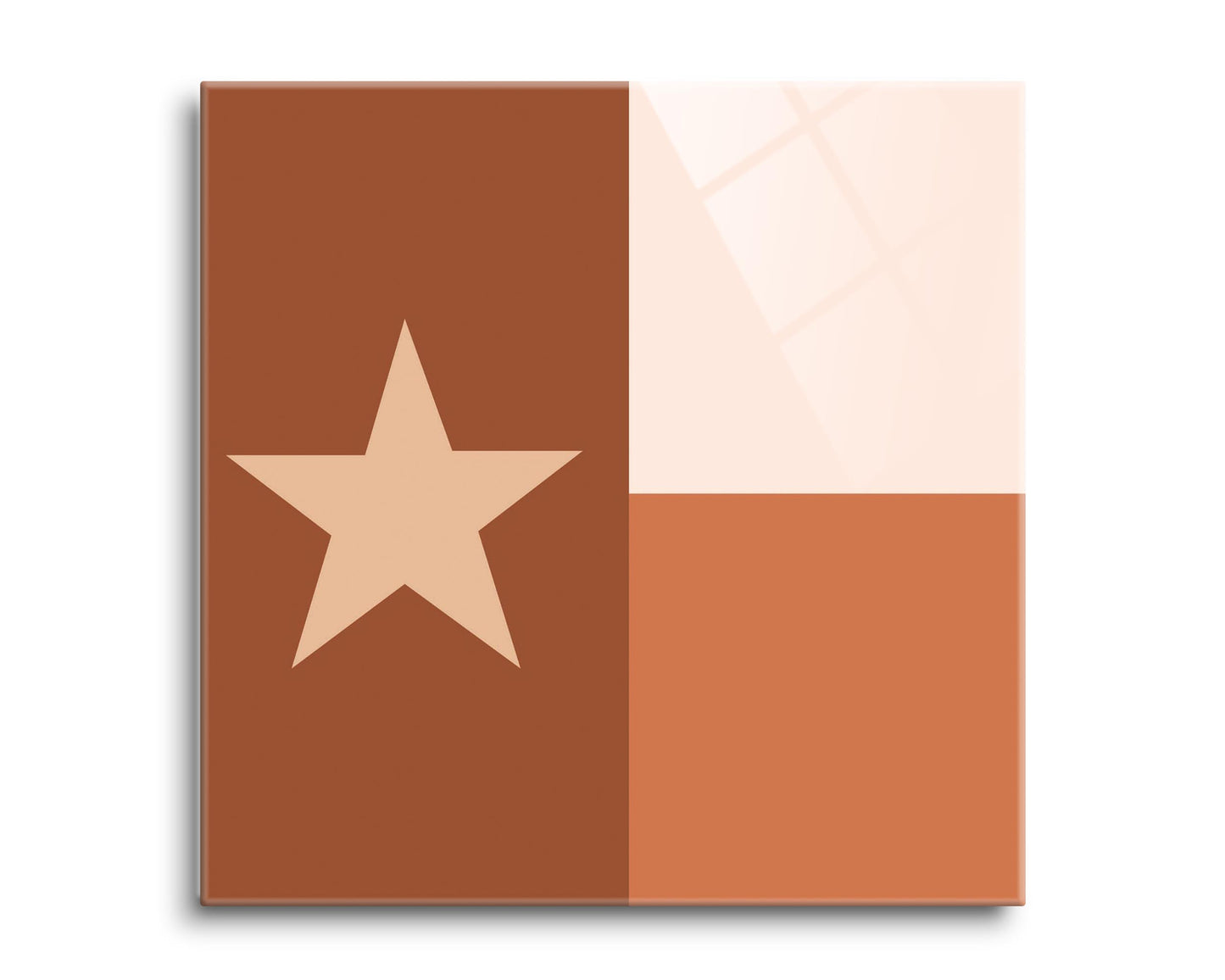 Modern Minimalist Texas State Flag | Hi-Def Glass Art | Eaches | Min 2