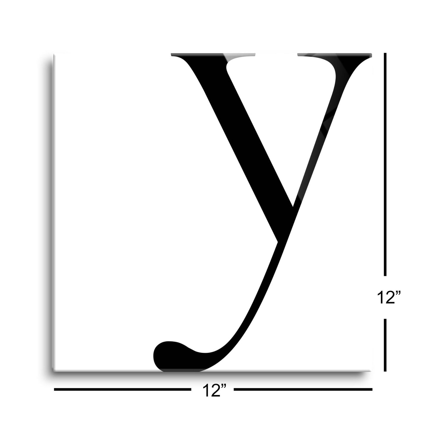 Minimal Monogram Y | Hi-Def Glass Art | Eaches | Min 1