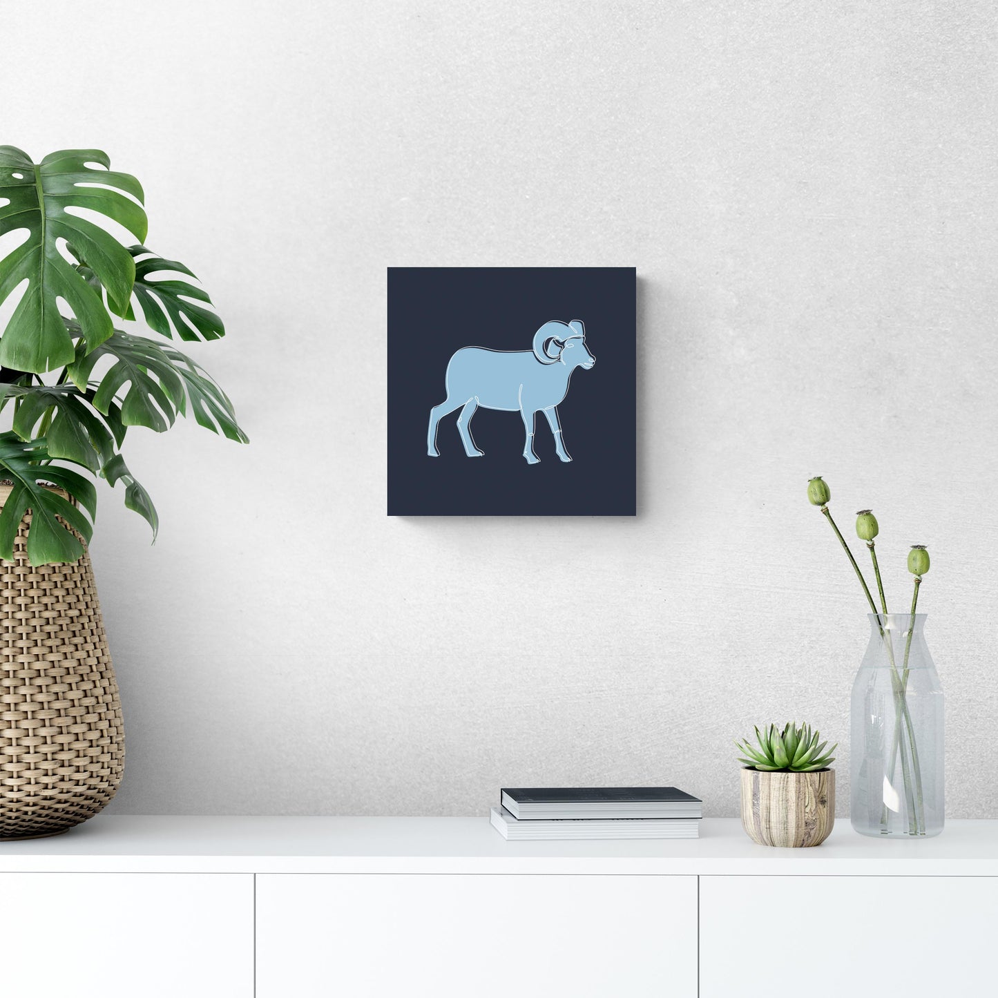Blue Shades North Carolina Ram Line Drawing | Wood Sign | Eaches | Min 2