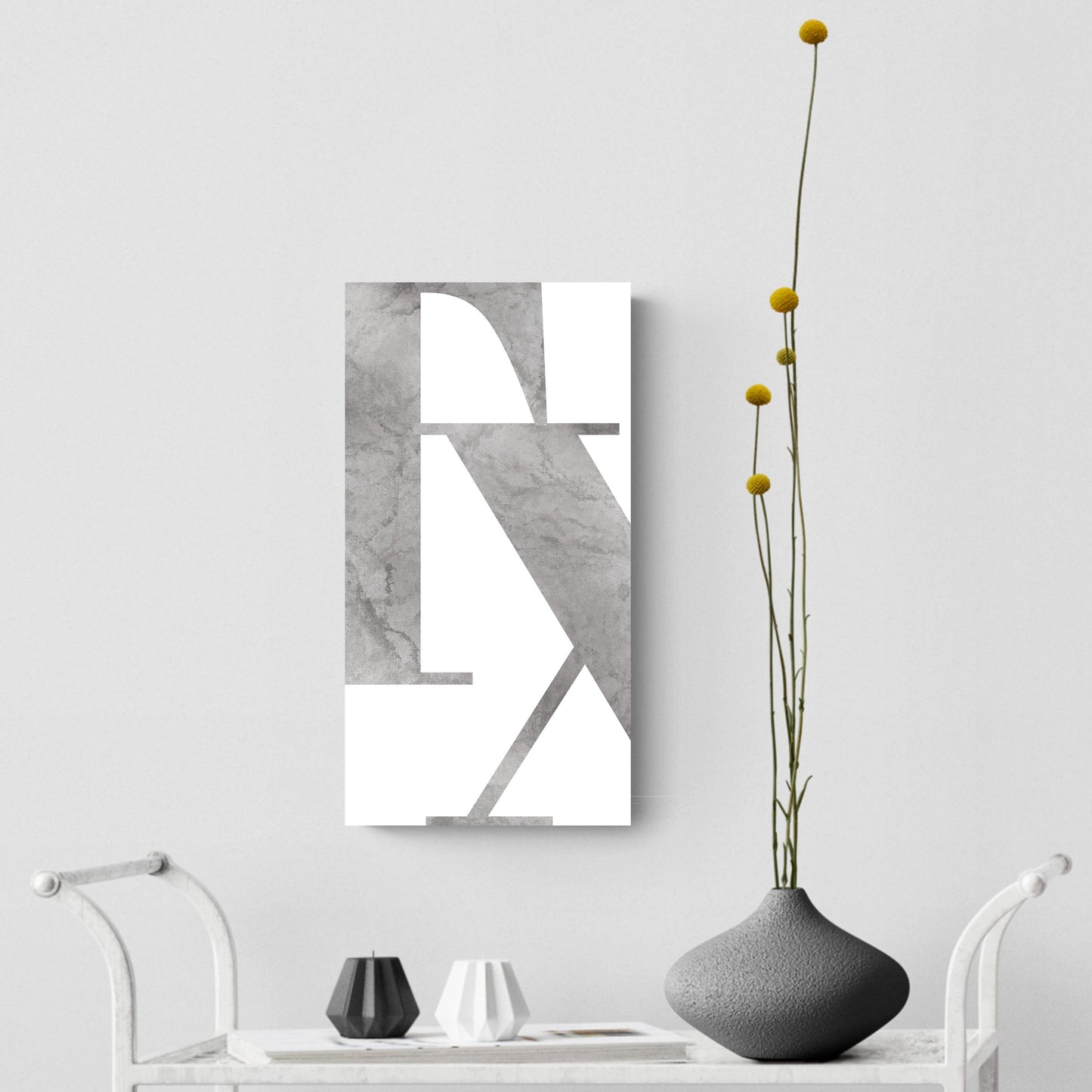 Modern White Texas Initials | Hi-Def Glass Art | Eaches | Min 2