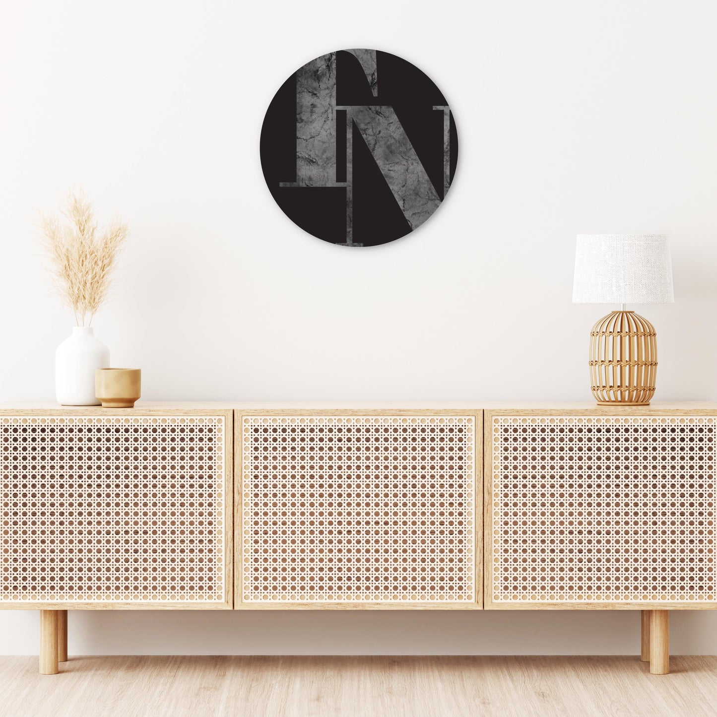 Minimalist B&W Tennessee Black Initials | Wood Sign | Eaches | Min 1