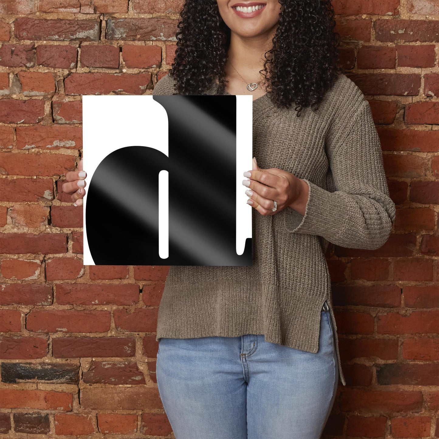 Fun Chunky Monogram D | Hi-Def Glass Art | Eaches | Min 1