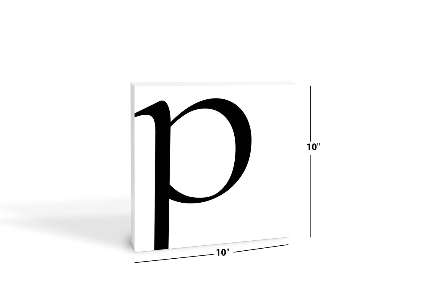 Minimal Monogram P | Wood Block | Eaches | Min 2