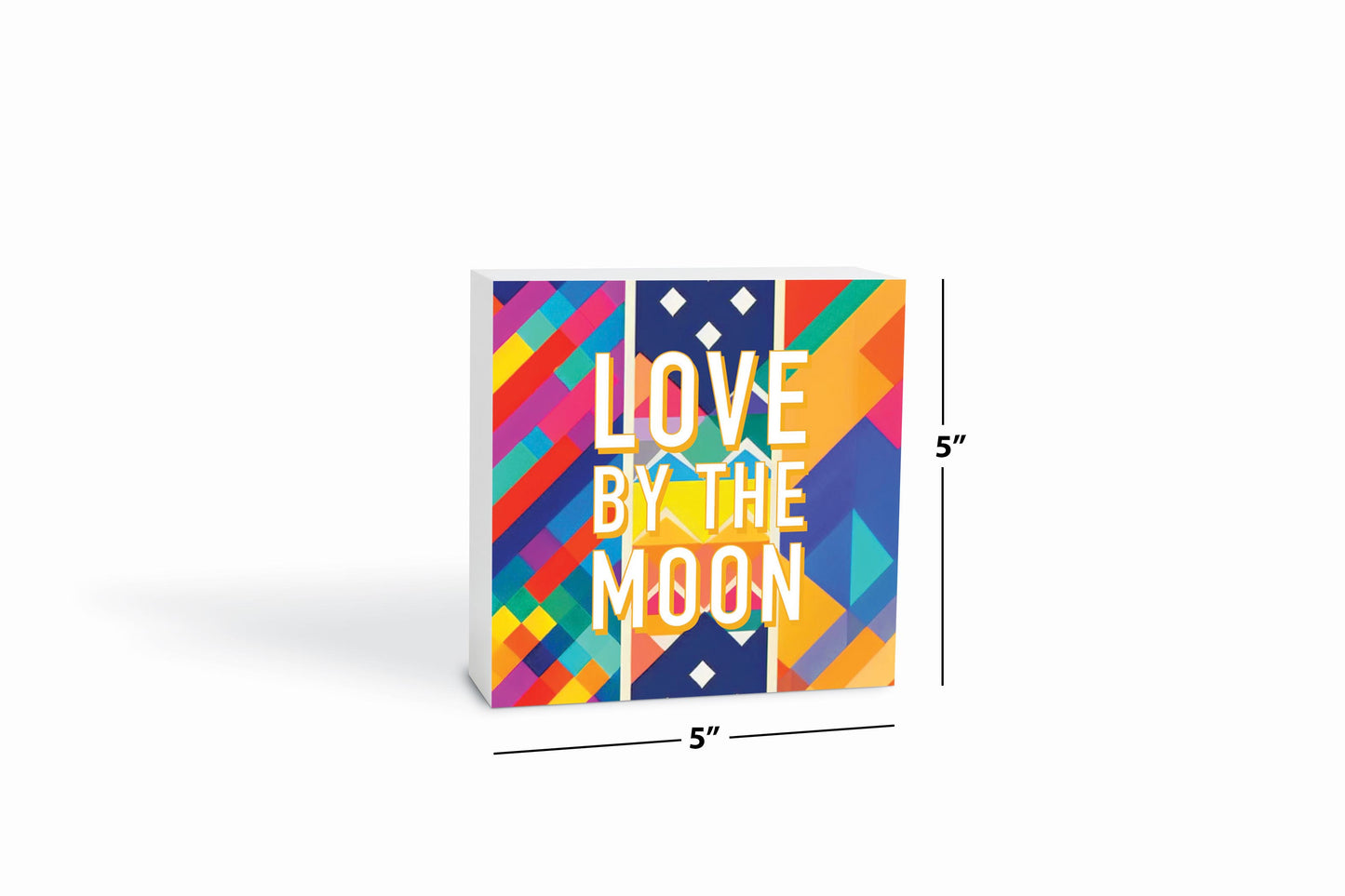 Love By The Moon | Wood Block | Eaches | Min 4