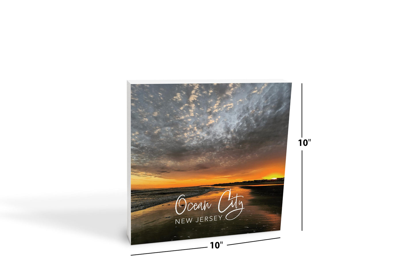 OCNJ Photo With Text | Wood Block | Eaches | Min 2