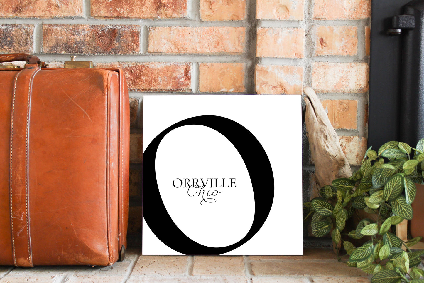 Orrville Oh Minimal Monogram | Wood Sign | Eaches | Min 2